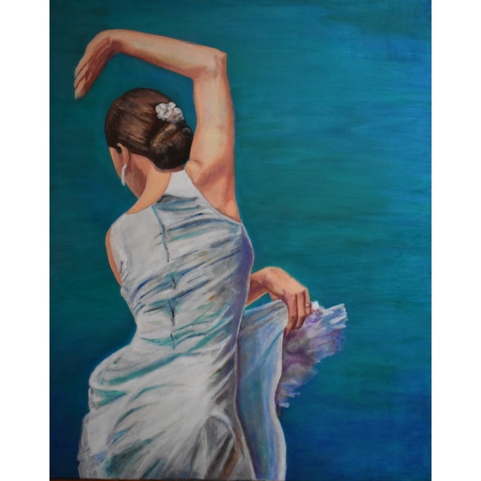 Oil-Painting-Flamenco-Dancer-in-Action