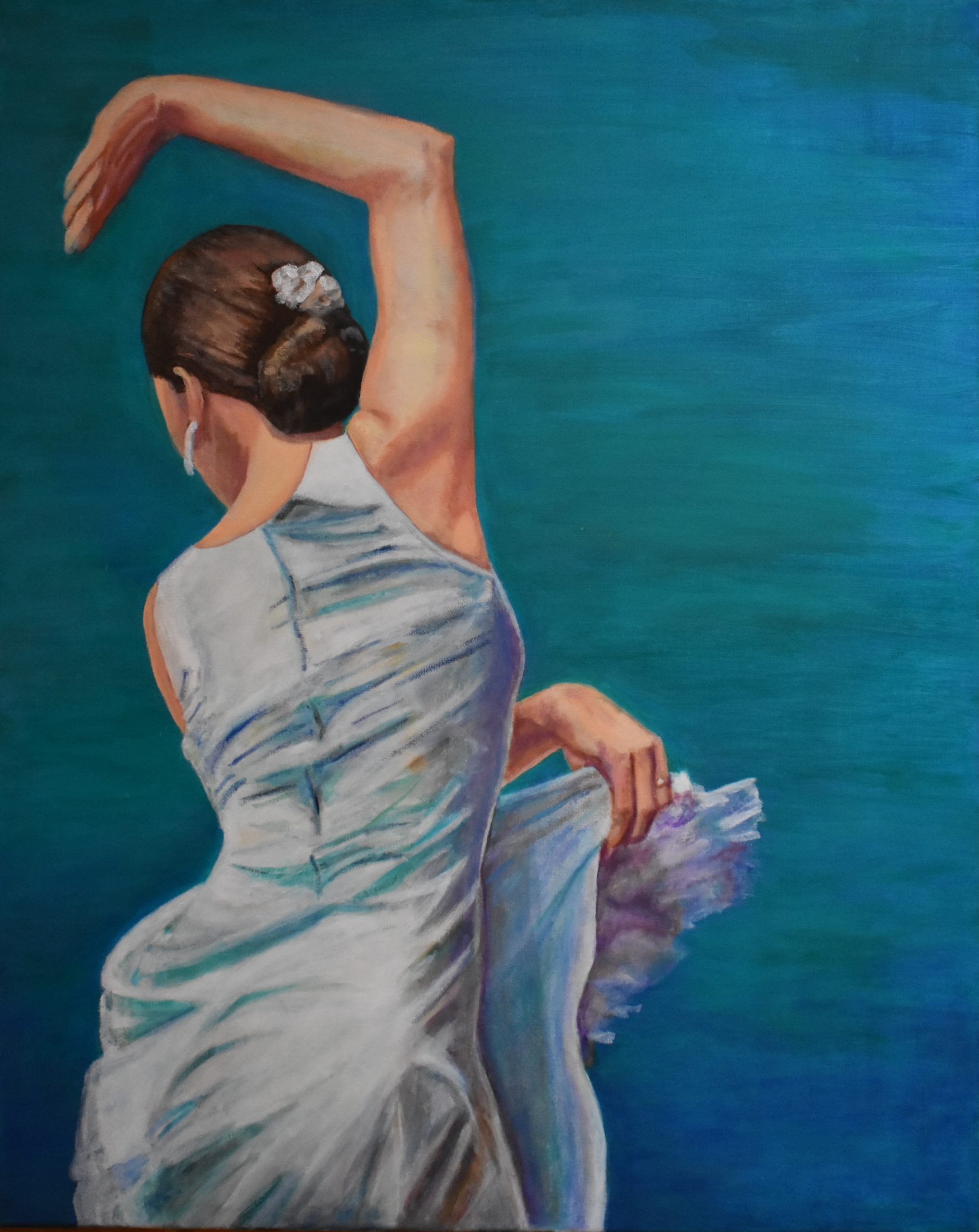 Oil-Painting-Flamenco-Dancer-in-Action