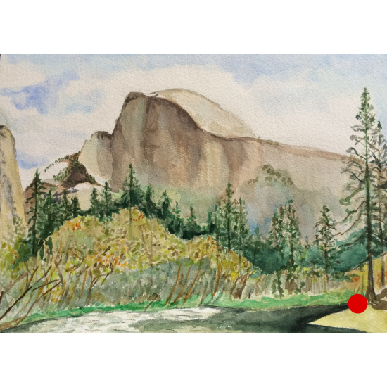 watercolor-yosemites-half-dome-SOLD