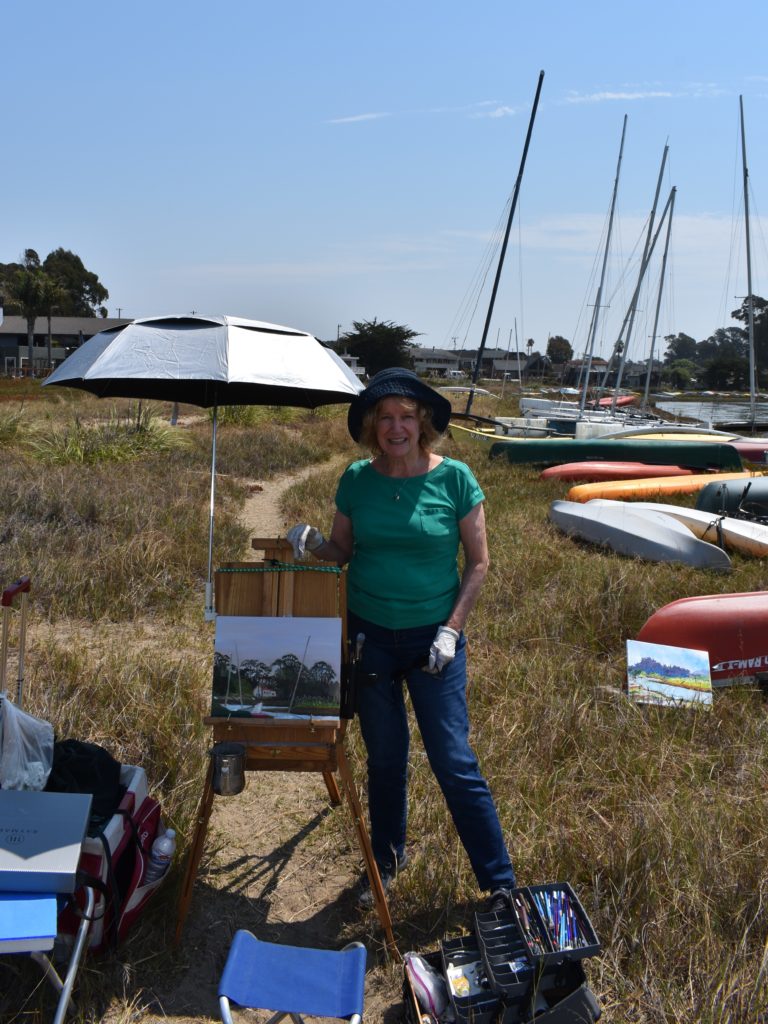 a-photo-of-tricia-painting-at-morro-bay