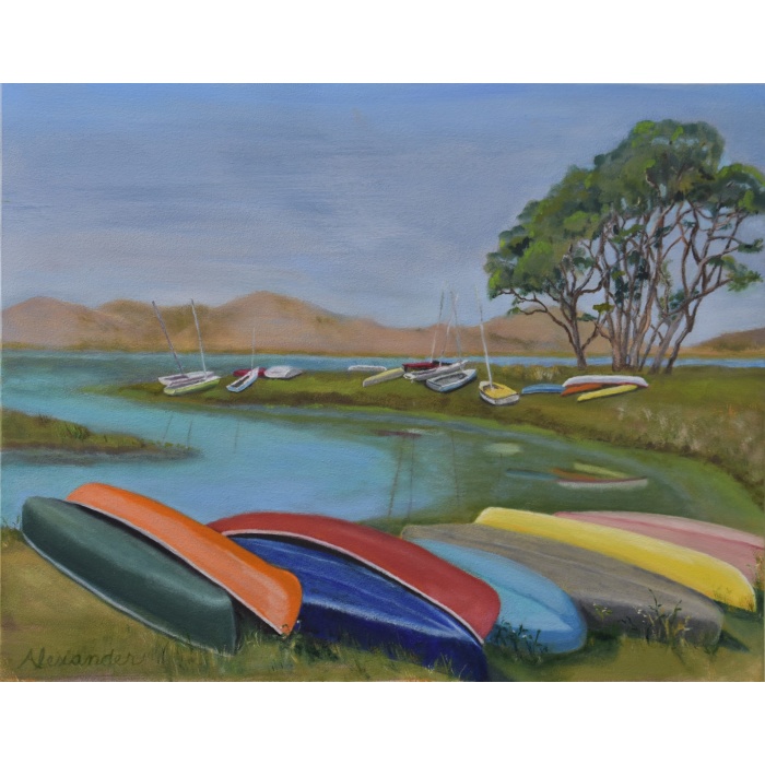 oil-painting-canoes-at-morro-bay-inlet