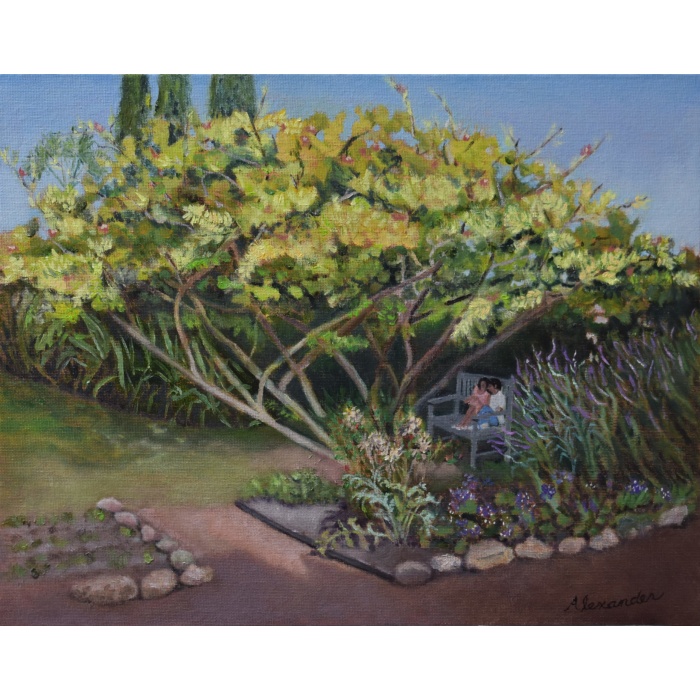 oil-painting-south-coast-botanic-garden-in-fall