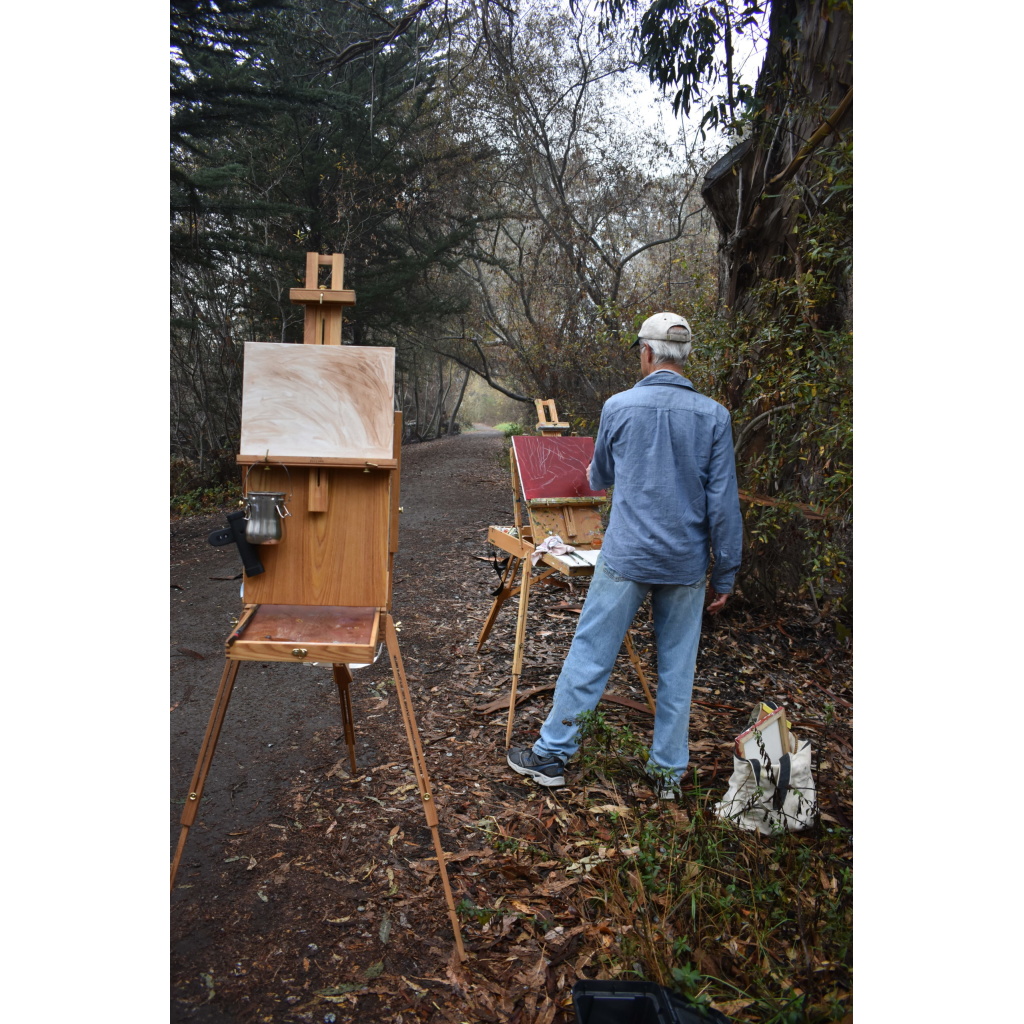 photograph-Harvey-painting-at-his-easel